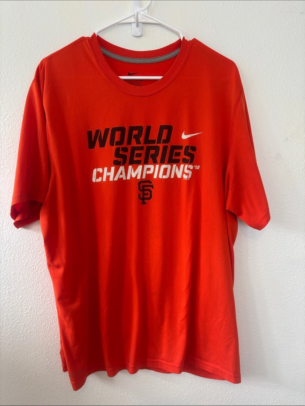 Nike Orange 'World Series Champions' SF Tee -524sku